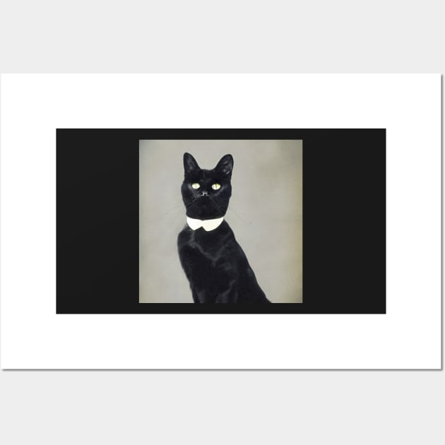 Dignified Black Cat Butler Photograph Wall Art by SubtleSplit